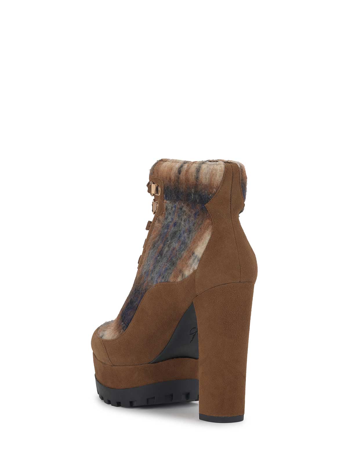 Indiera Bootie in Navy Plaid