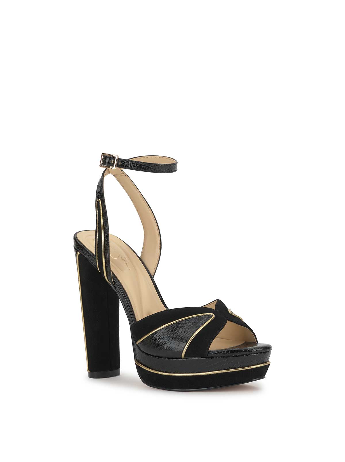 Ivrae Platform in Black & Gold – Jessica Simpson