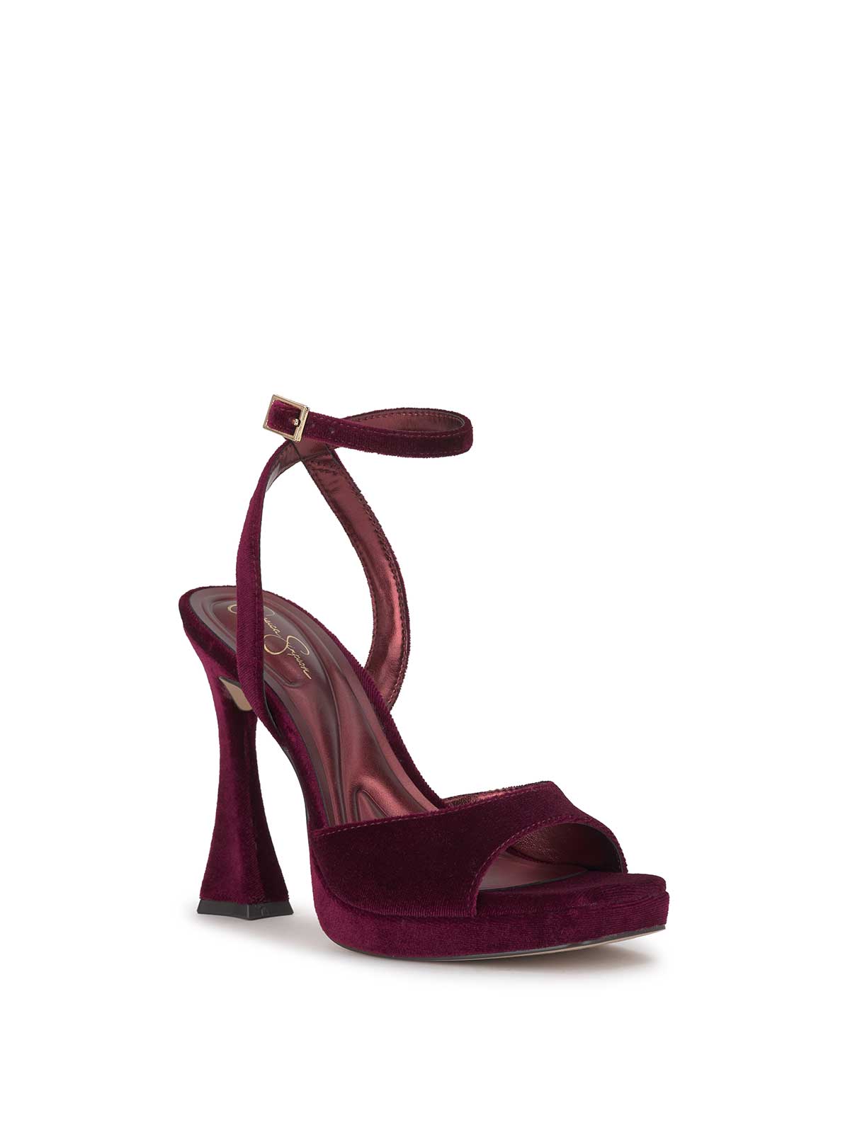 Jixte High Heel in Dark Cherry Velvet – Jessica Simpson