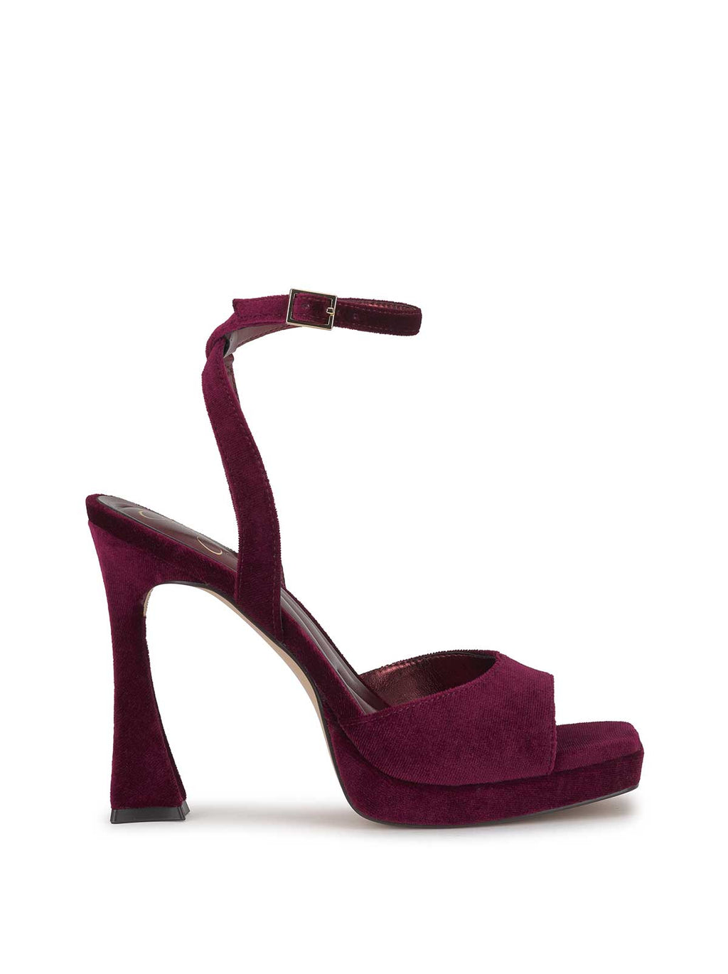 Jixte High Heel in Dark Cherry Velvet