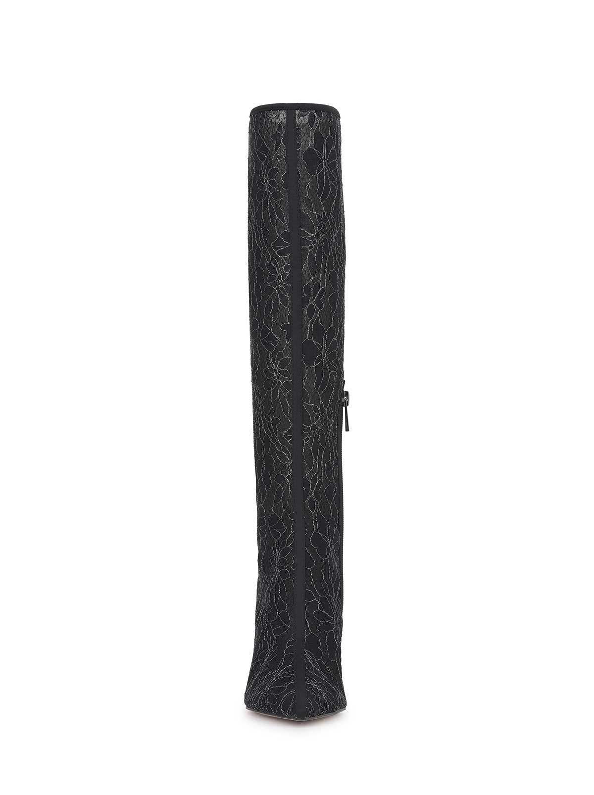 Juleira Knee High Boot in Black Lace