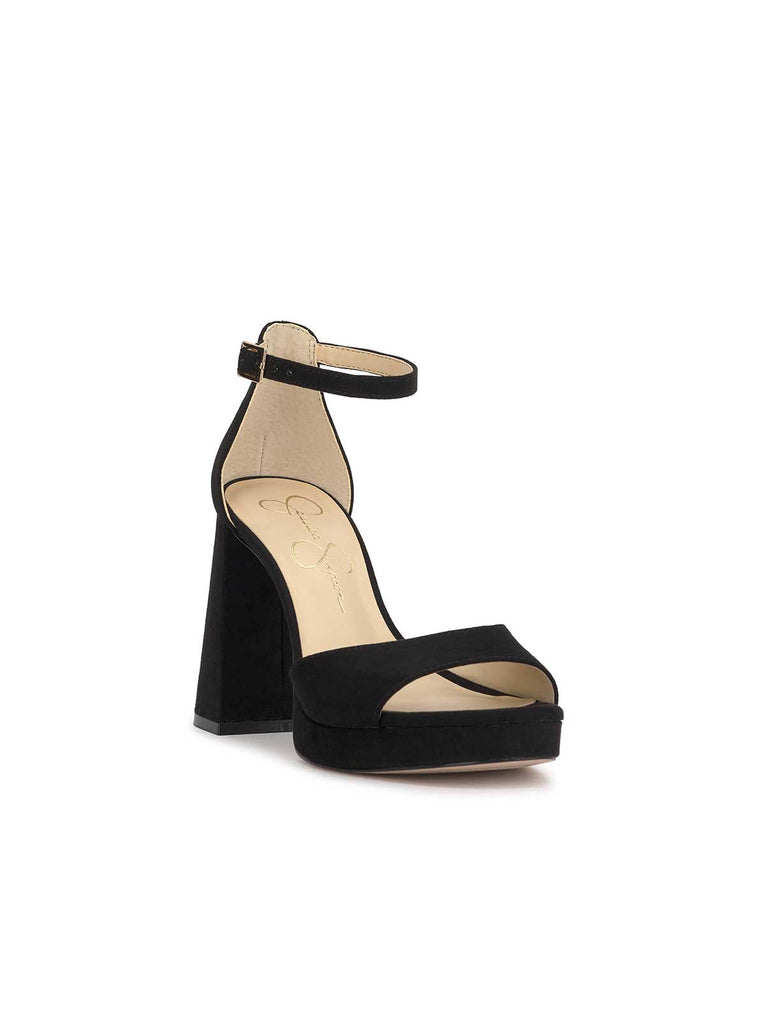 Kaliah Platform Sandal in Black Suede