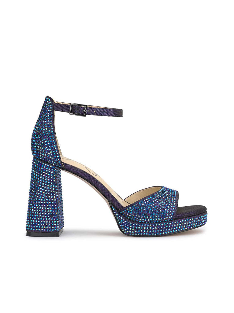 Kaliah Platform Sandal in Midnight Blue