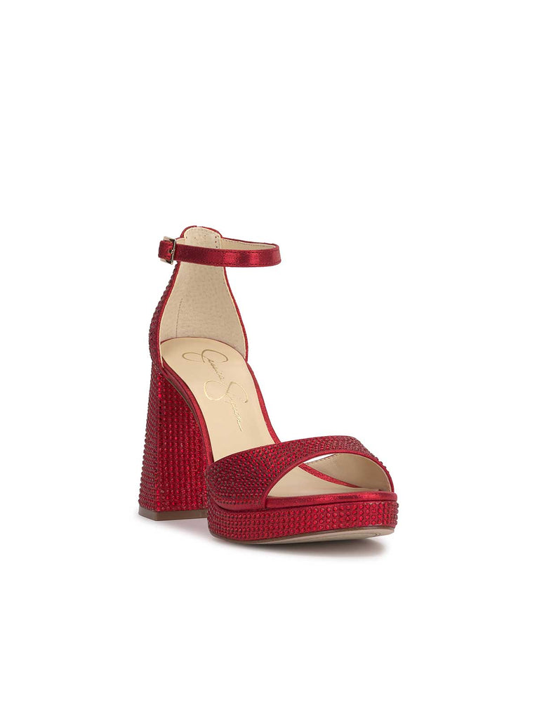 Kaliah Platform Sandal in Red Muse