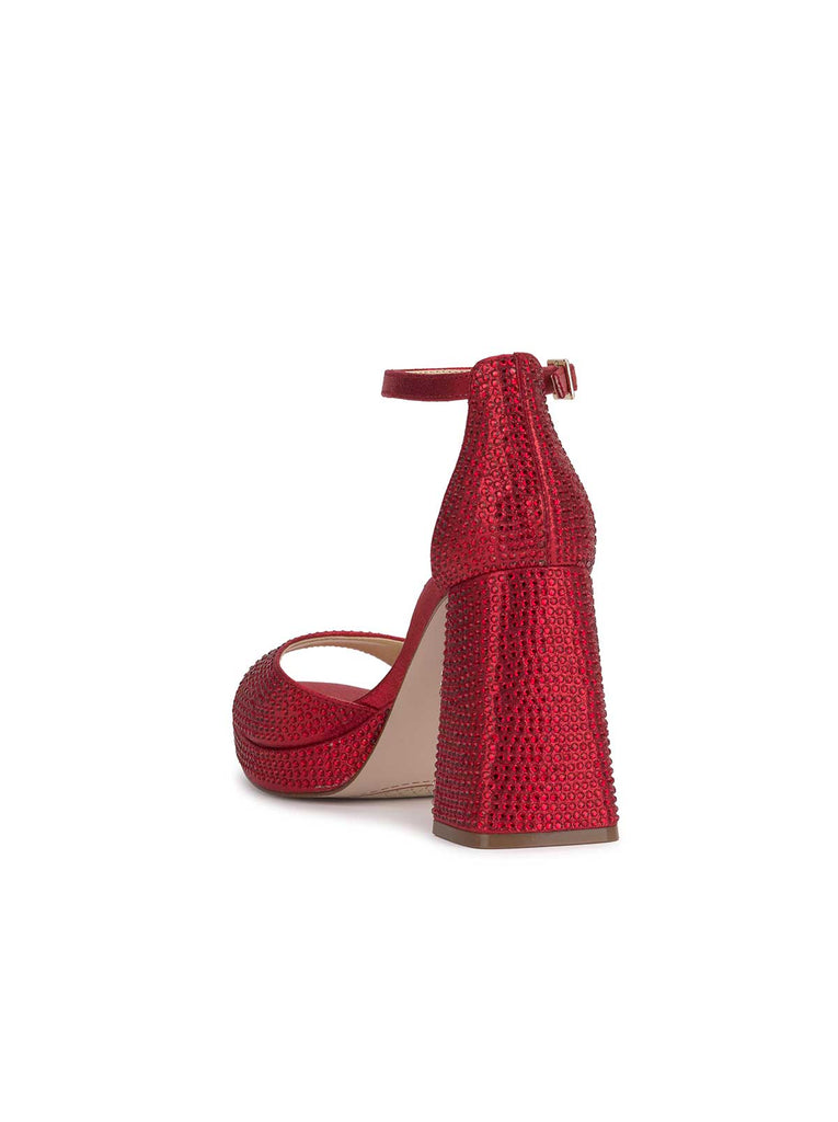 Kaliah Platform Sandal in Red Muse