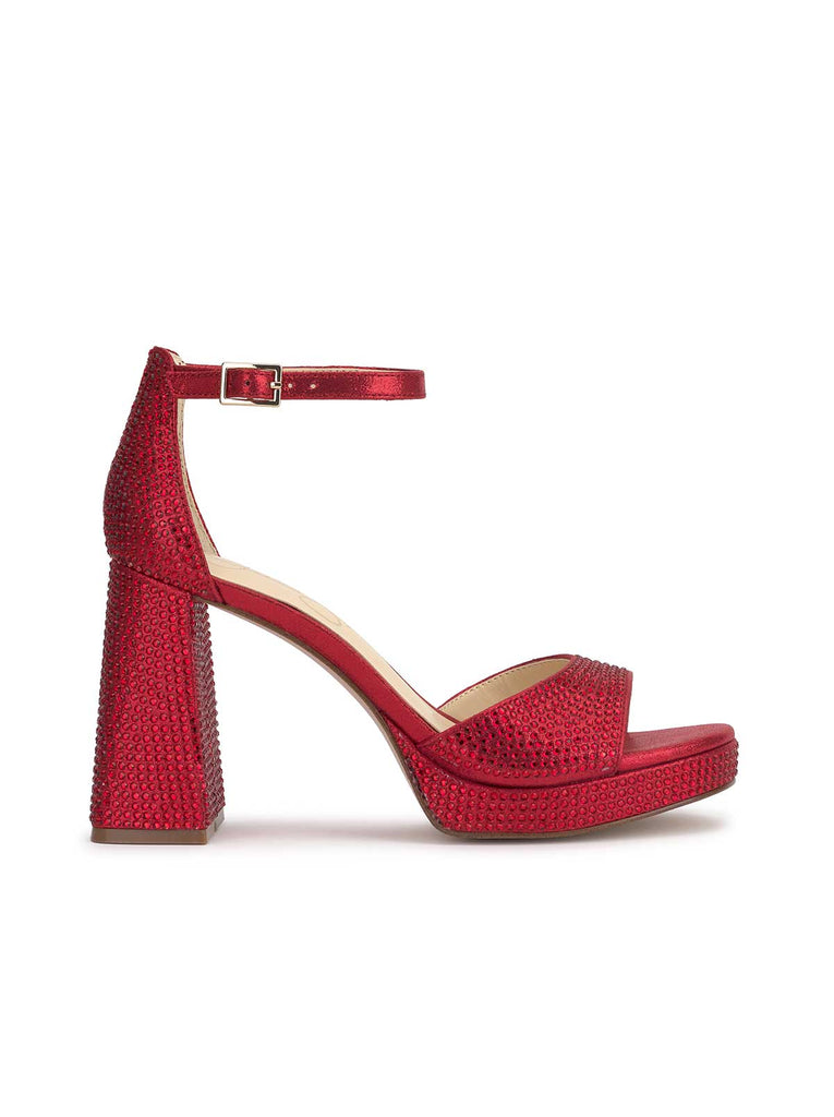 Kaliah Platform Sandal in Red Muse