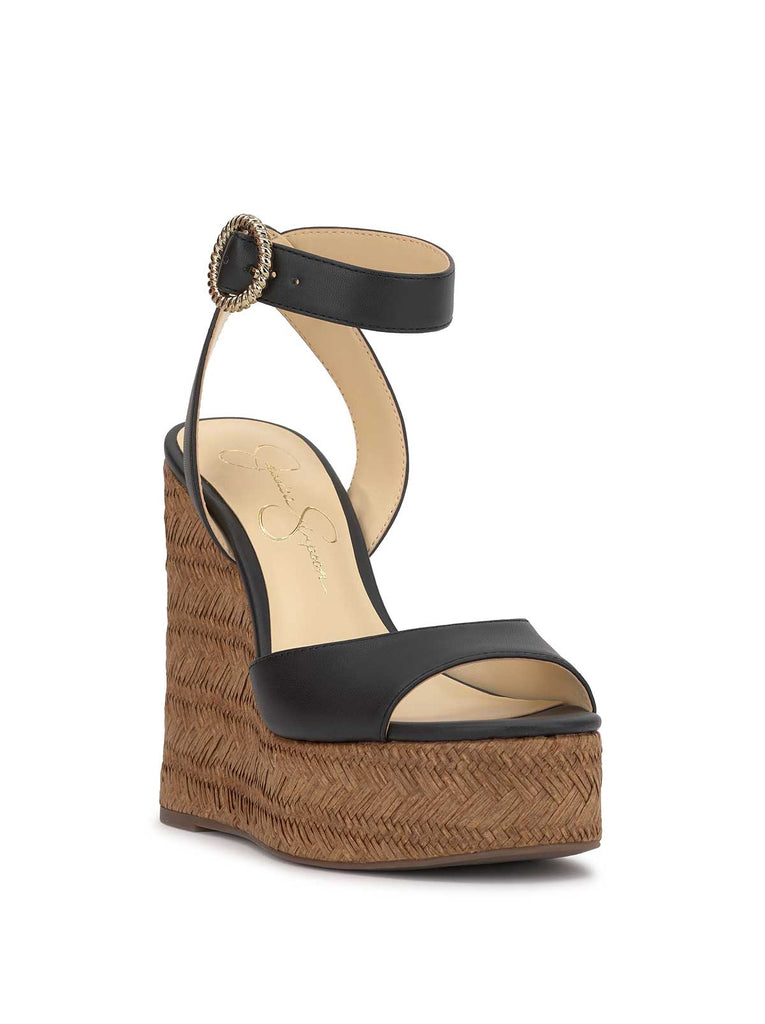 Kamindi Espadrille Wedge in Black