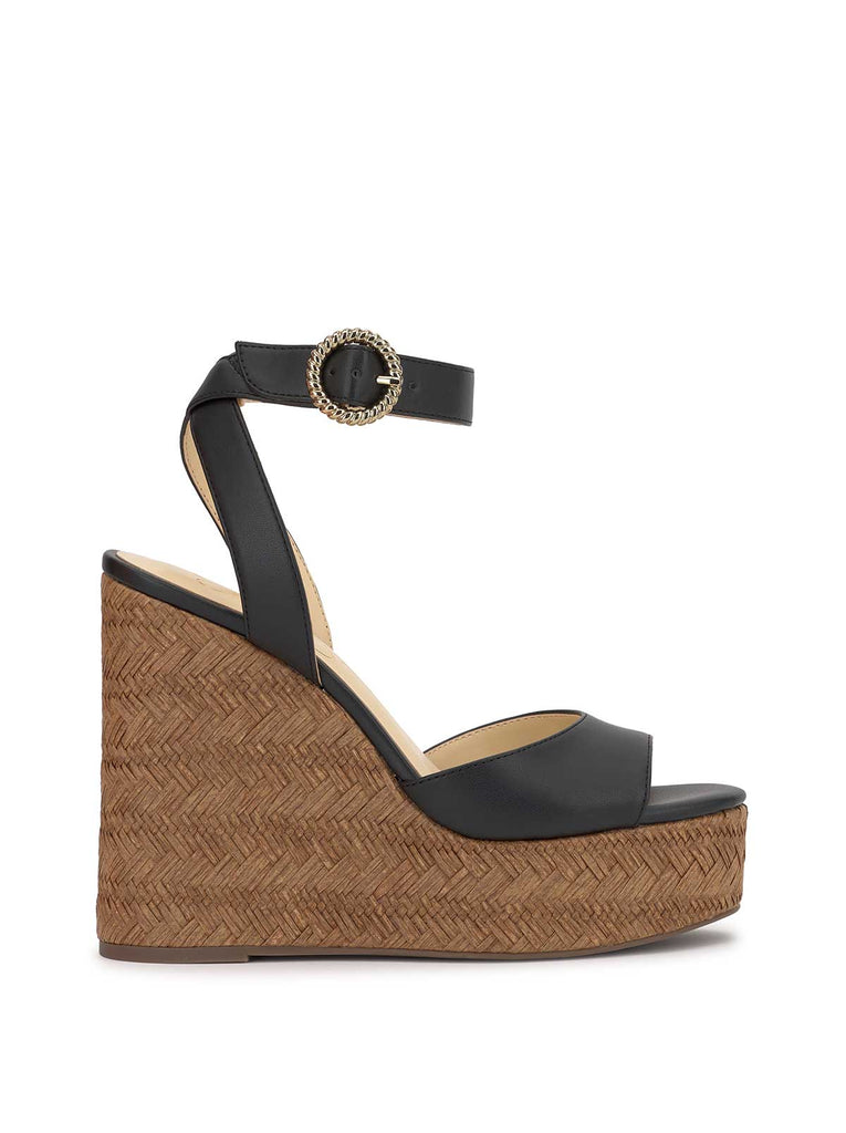 Kamindi Espadrille Wedge in Black