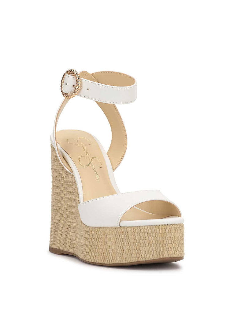 Kamindi Espadrille Wedge in Bright White