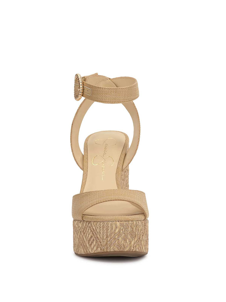 Kamindi Espadrille Wedge in Natural Raffia