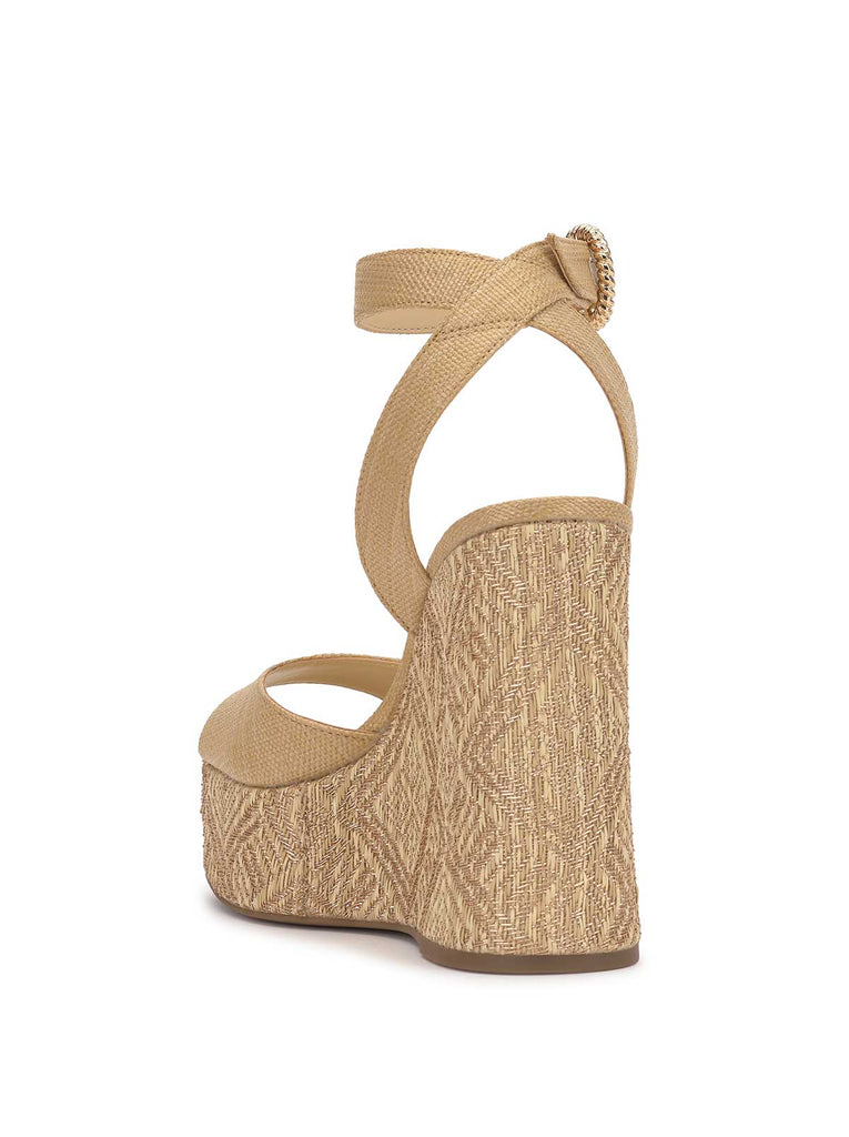 Kamindi Espadrille Wedge in Natural Raffia