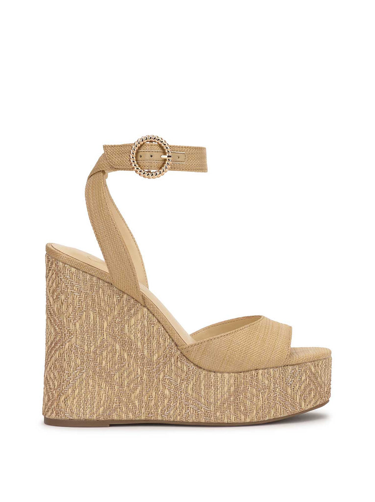 Kamindi Espadrille Wedge in Natural Raffia