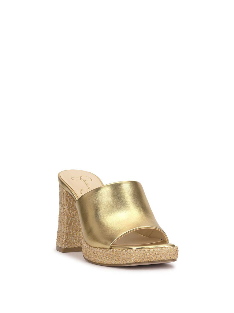 Kashet Mule Platform Sandal in Gold