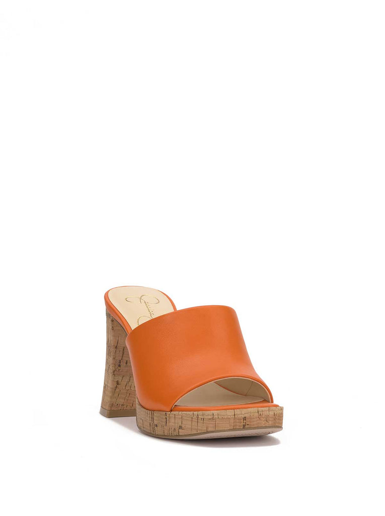 Kashet Mule Platform Sandal in Tangerine
