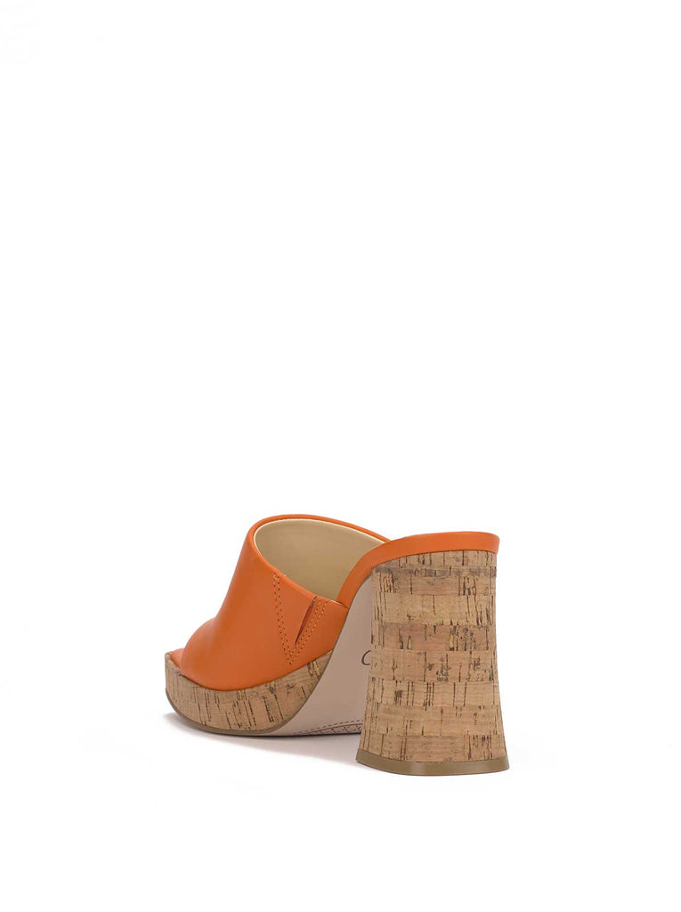 Kashet Mule Platform Sandal in Tangerine