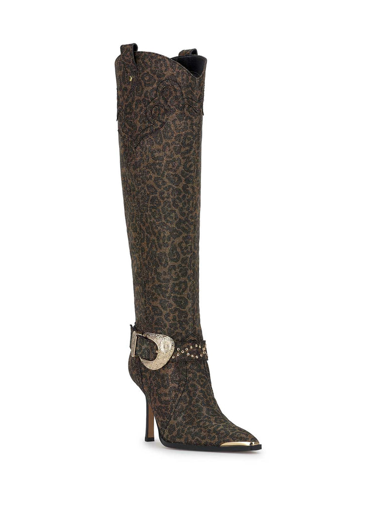 Kenzin Tall Boot in Leopard Sparkle