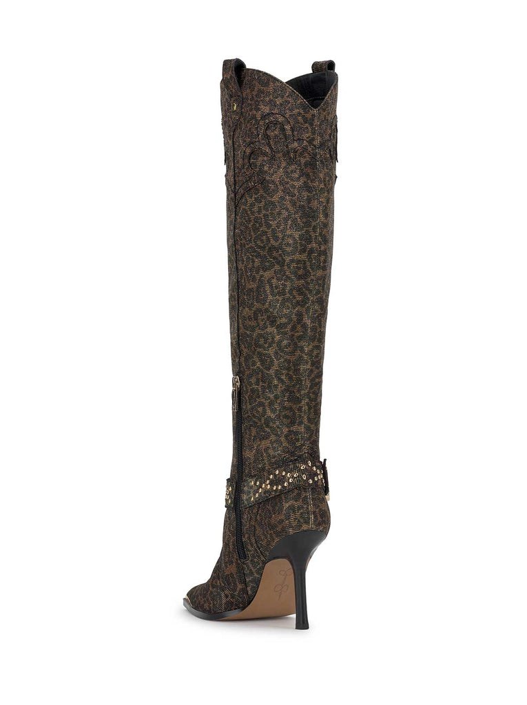 Kenzin Tall Boot in Leopard Sparkle