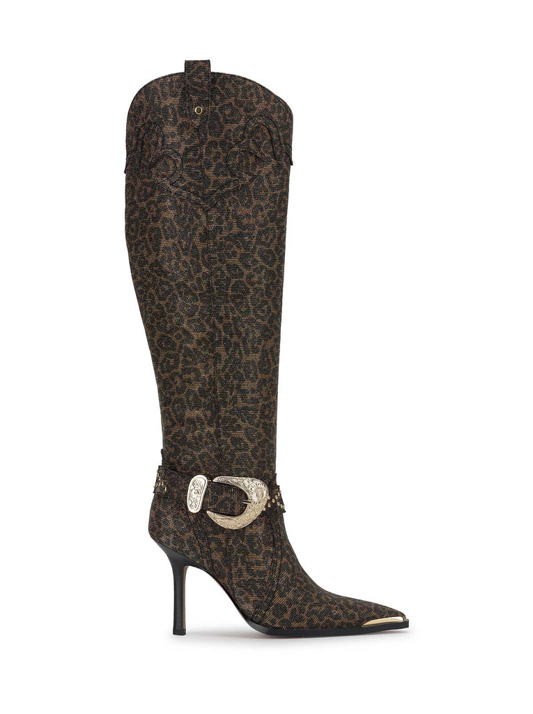 Kenzin Tall Boot in Leopard Sparkle