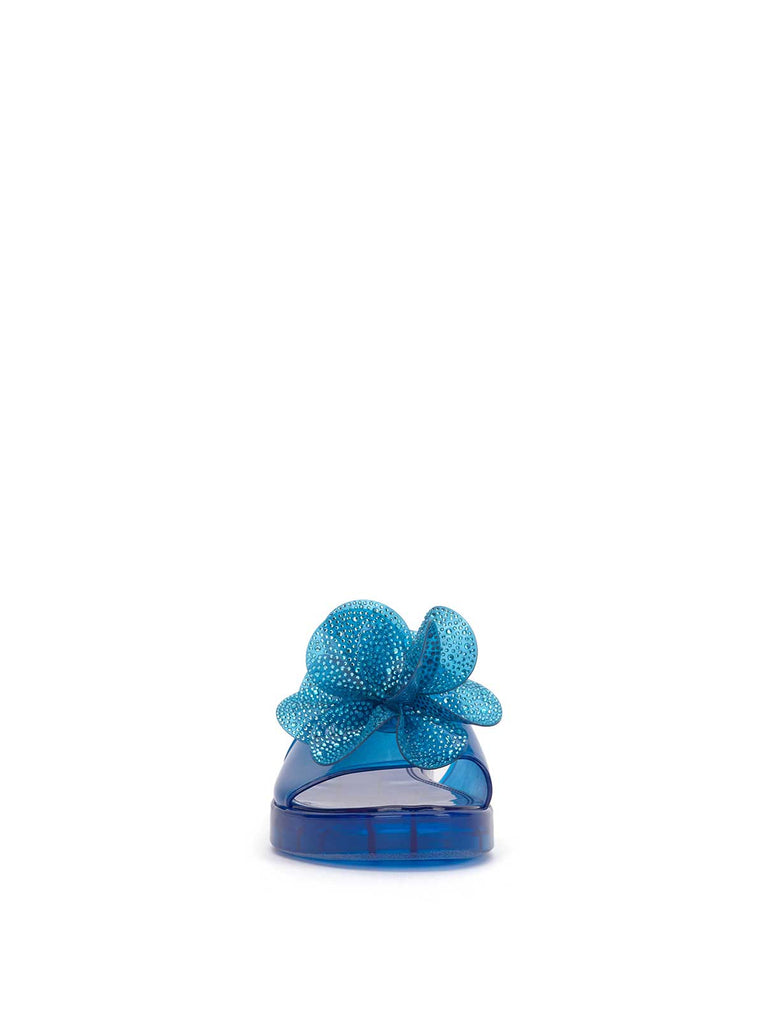 Kerah Lucite Flower Sandal in Blue