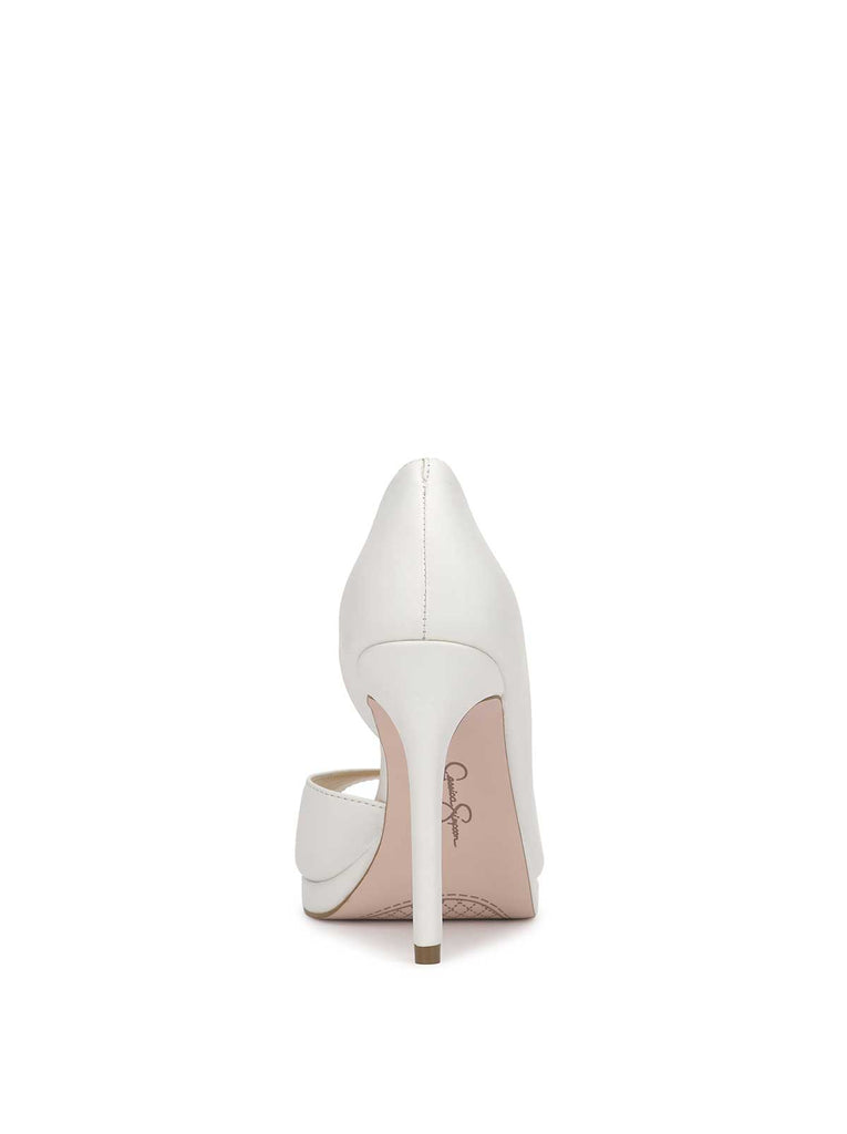 Kimli Peep Toe Pump in Bright White