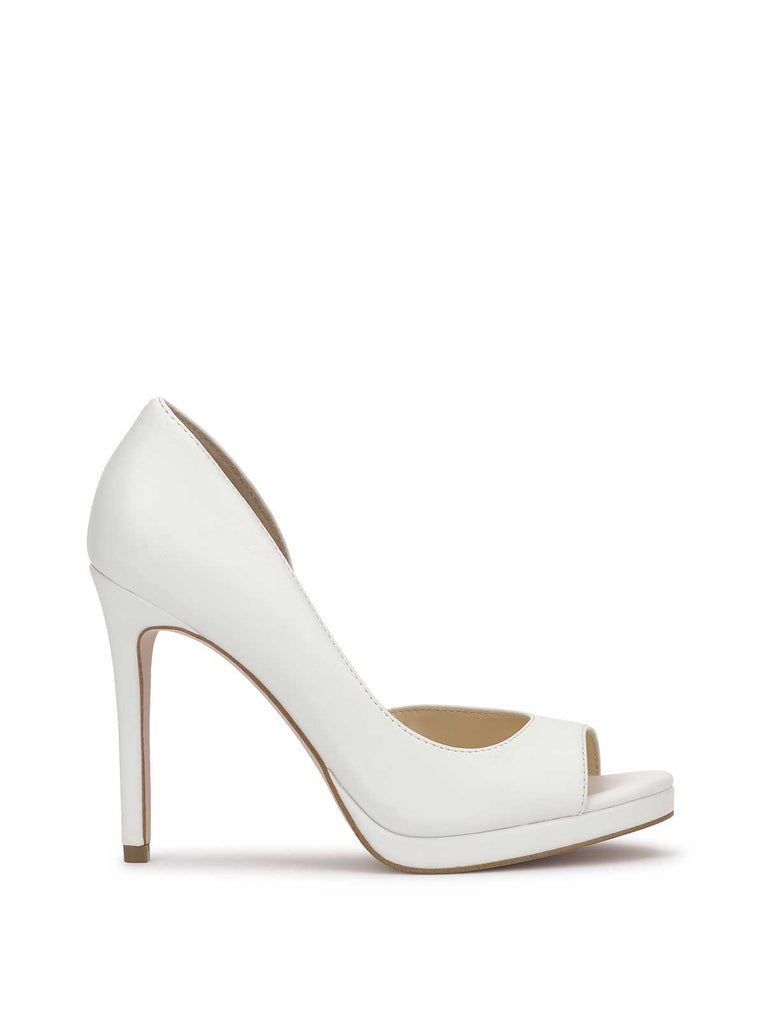 Kimli Peep Toe Pump in Bright White