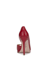 Kimli Peep Toe Pump in Red Muse