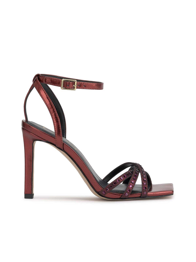 Leonah High Heel Sandal in Oxblood