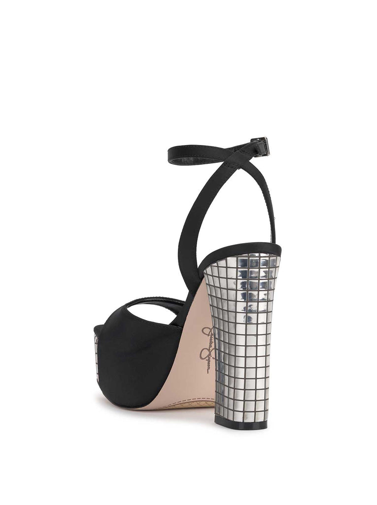 Lirio Platform Sandal in Black Disco