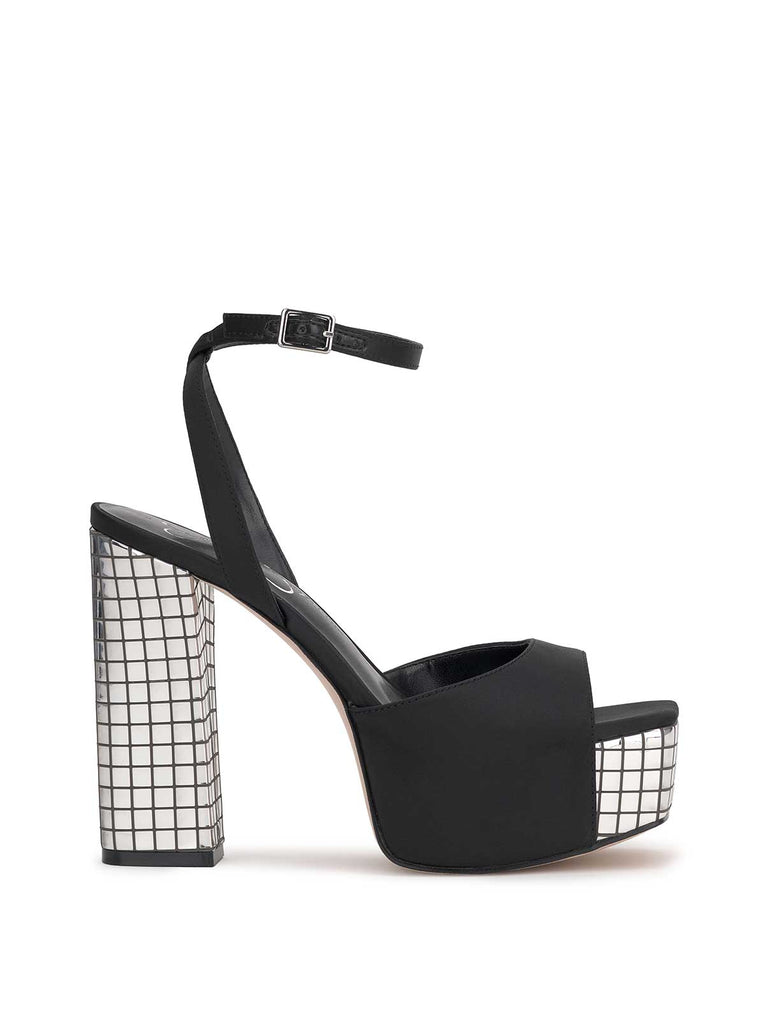 Lirio Platform Sandal in Black Disco