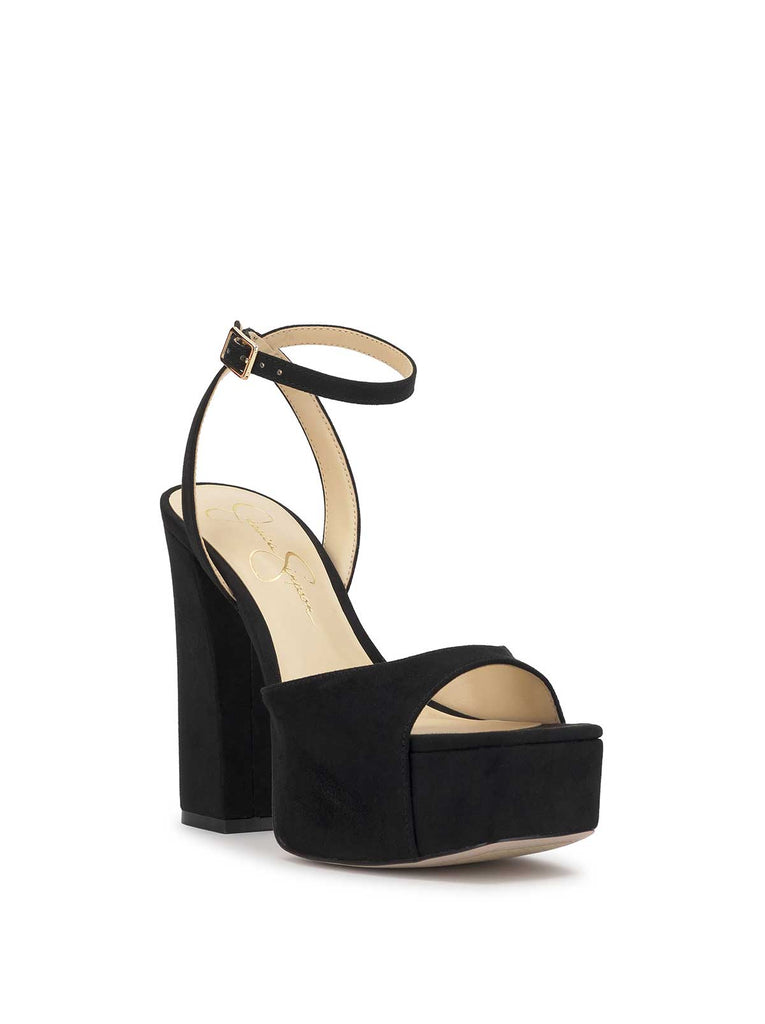 Lirio Platform Sandal in Black Suede