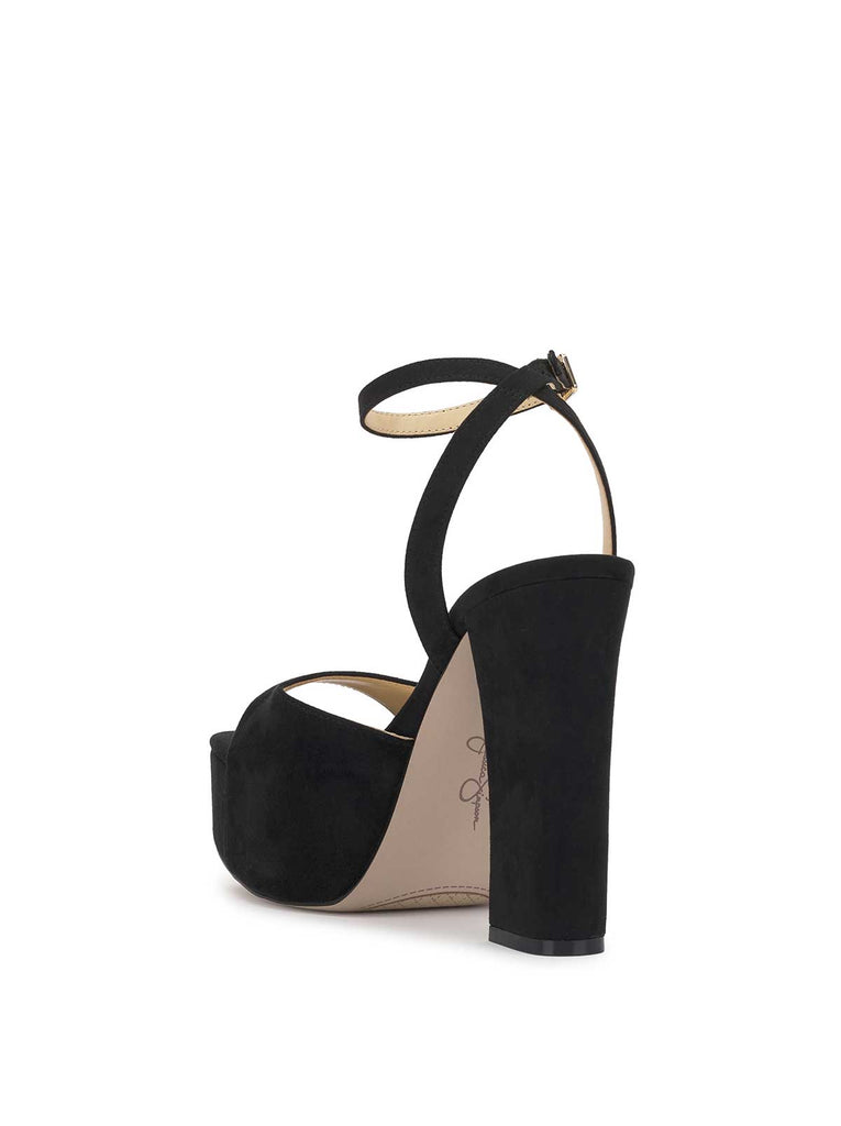 Lirio Platform Sandal in Black Suede