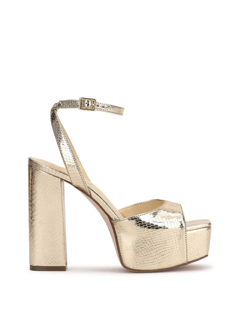 Lirio Platform Sandal in Light Gold