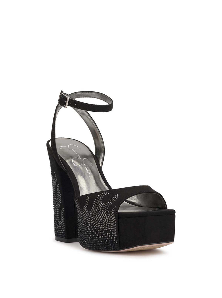 Lirio Platform Sandal in Black