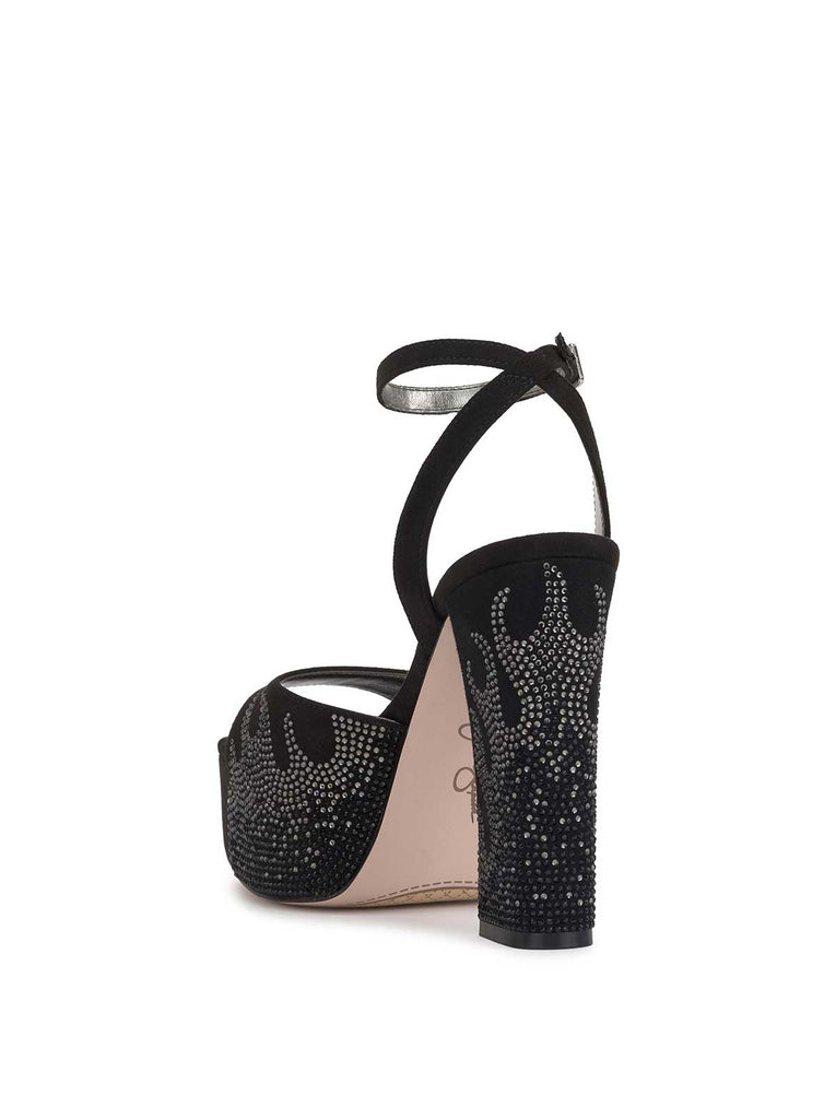 Lirio Platform Sandal in Black