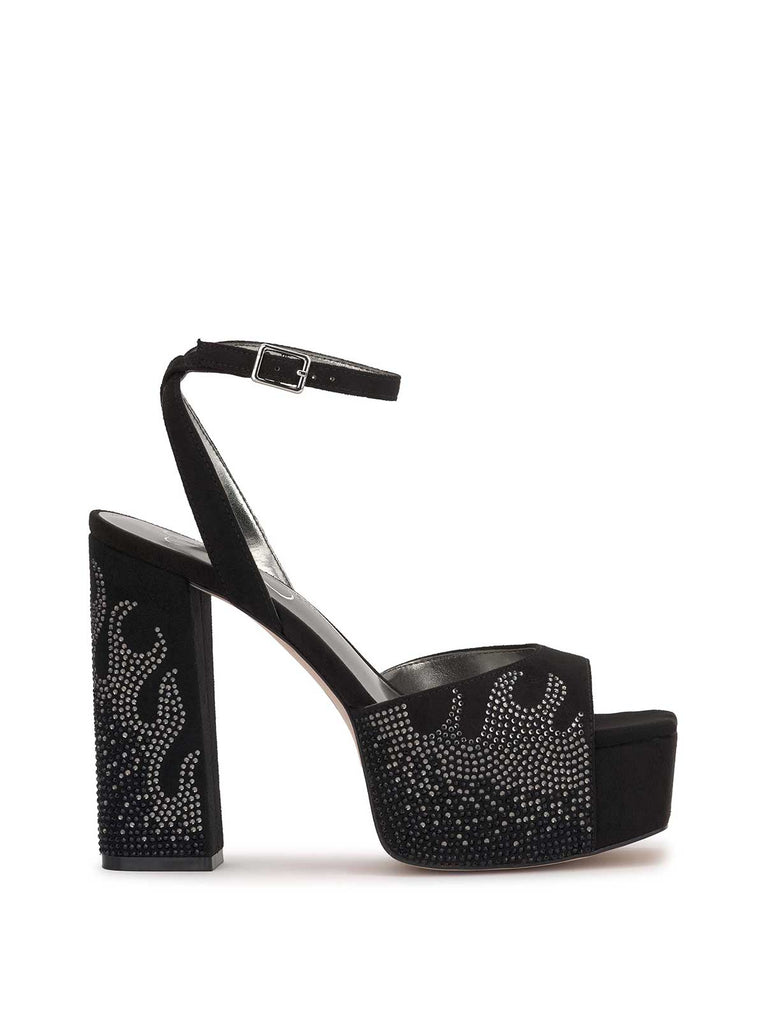 Lirio Platform Sandal in Black