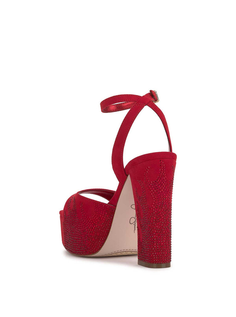 Lirio Platform Sandal in Wicked Red