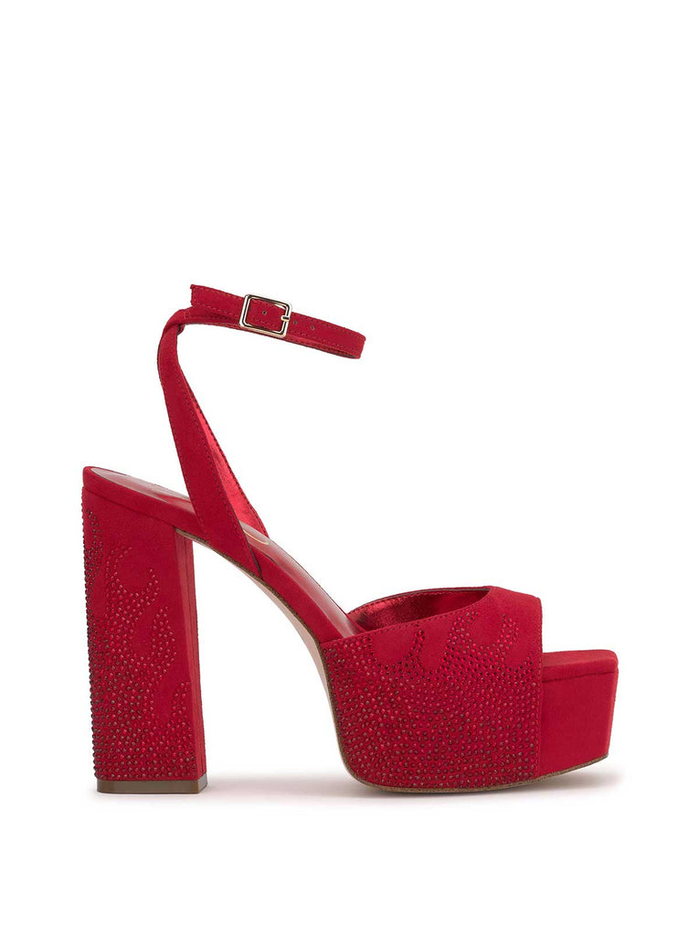 Lirio Platform Sandal in Wicked Red