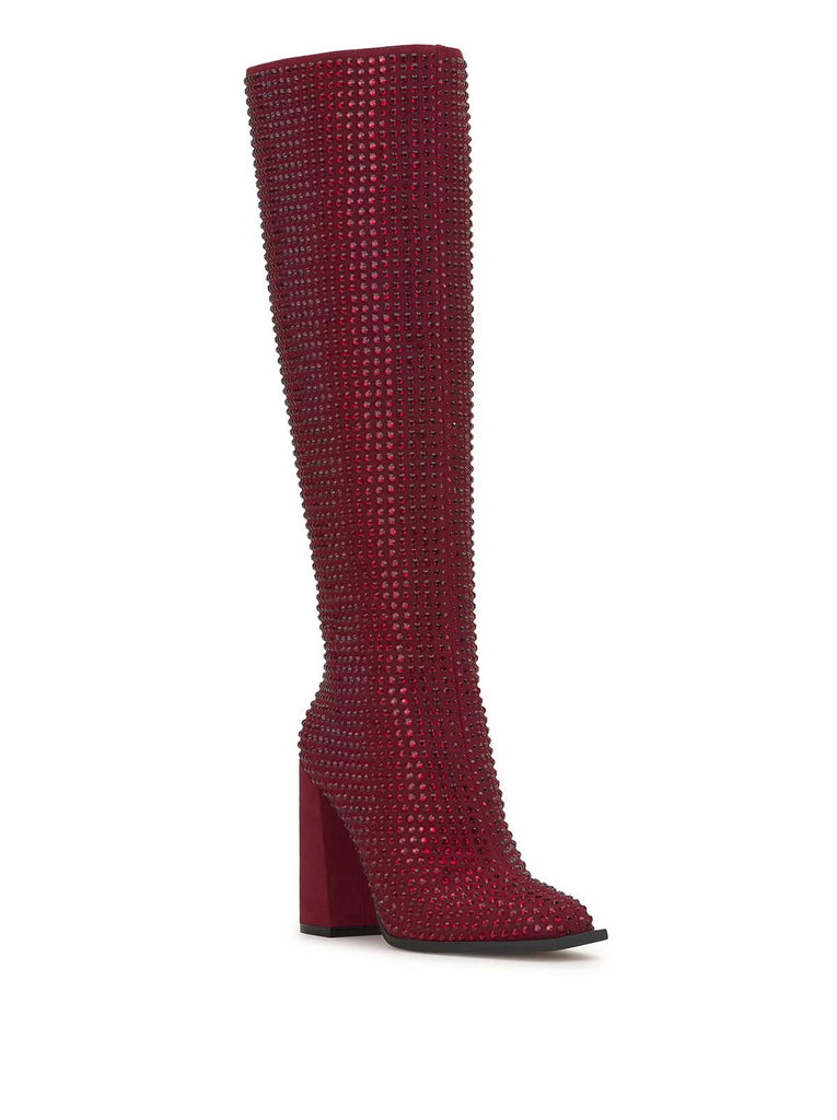 Lovelly Embellished Boot in Malbec