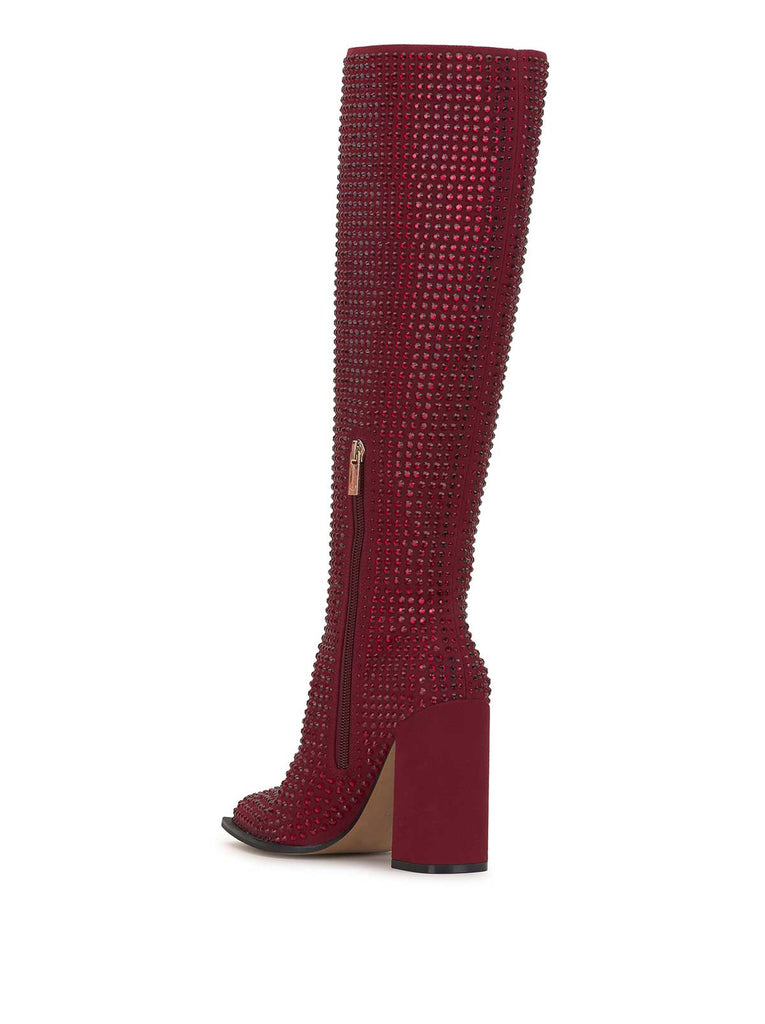 Lovelly Embellished Boot in Malbec