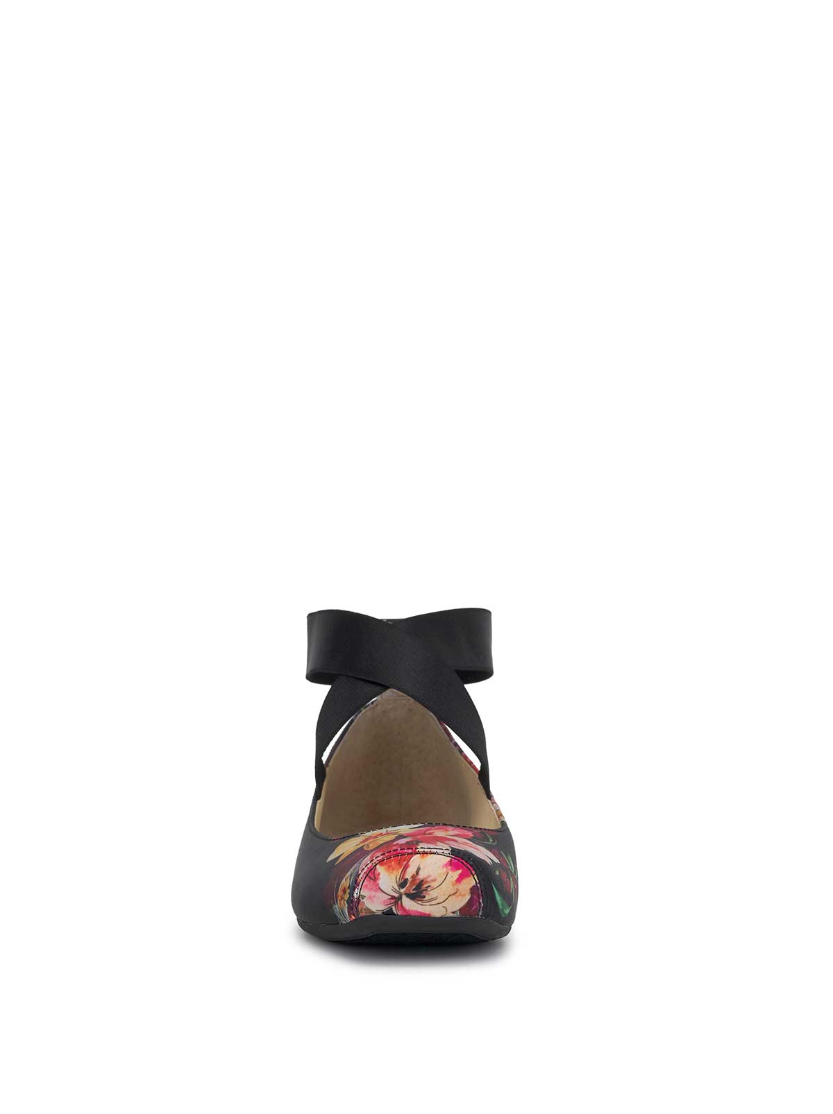 Mandalaye Ballet Flat in Black Blossom