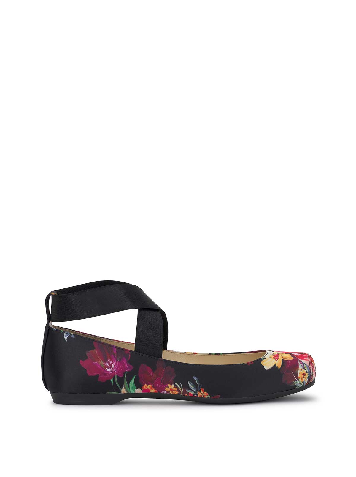 Mandalaye Ballet Flat in Black Blossom