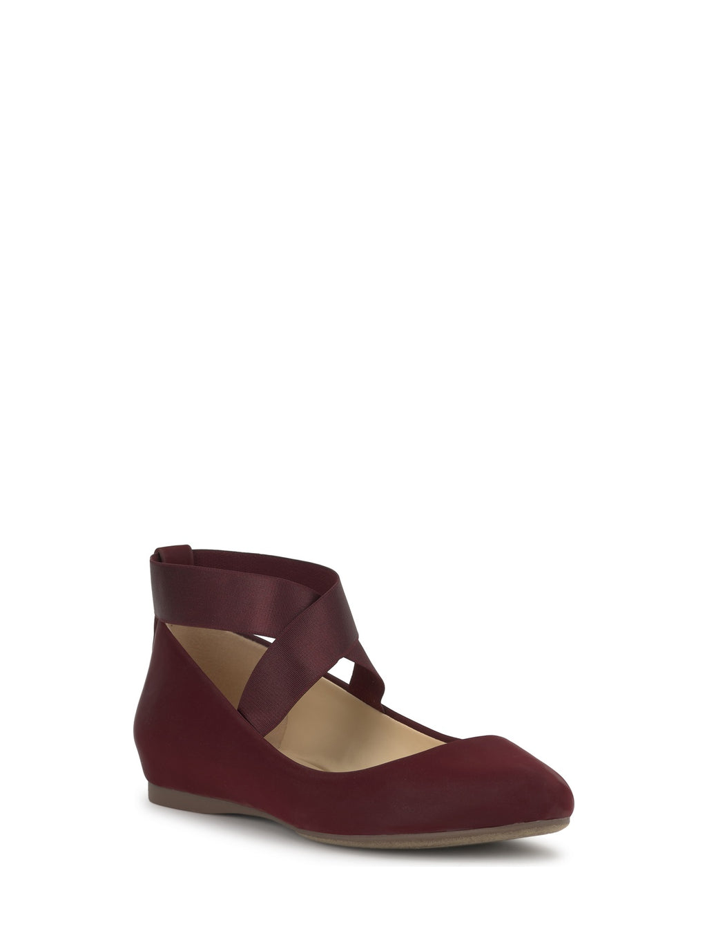 Mandayss Ballet Flat in Dark Cherry