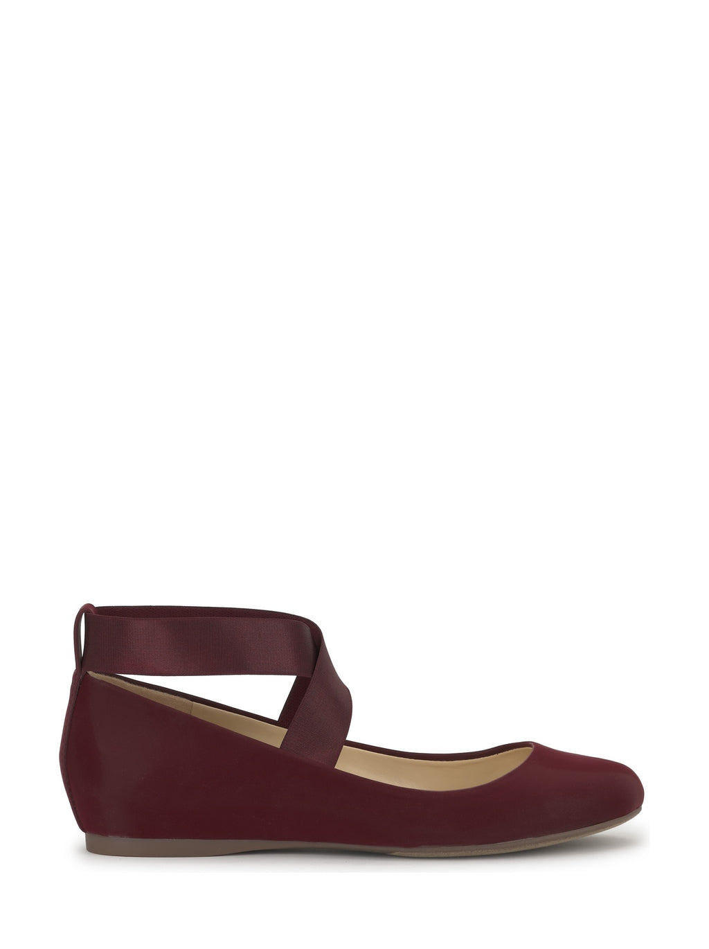 Mandayss Ballet Flat in Dark Cherry