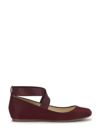 Mandayss Ballet Flat in Dark Cherry