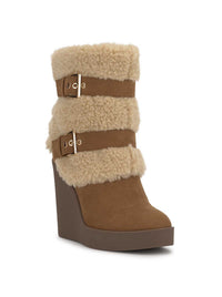 Metzyn Wedge Bootie in Safari Brown