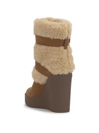 Metzyn Wedge Bootie in Safari Brown