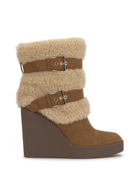 Metzyn Wedge Bootie in Safari Brown