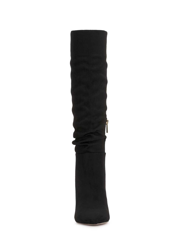 Minerva Knee High Boot in Black Suede