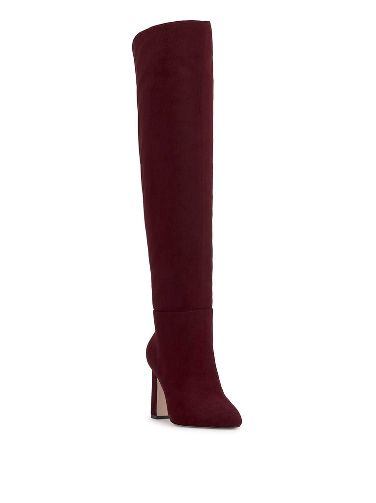 Mistia Over The Knee Boot in Dark Cherry