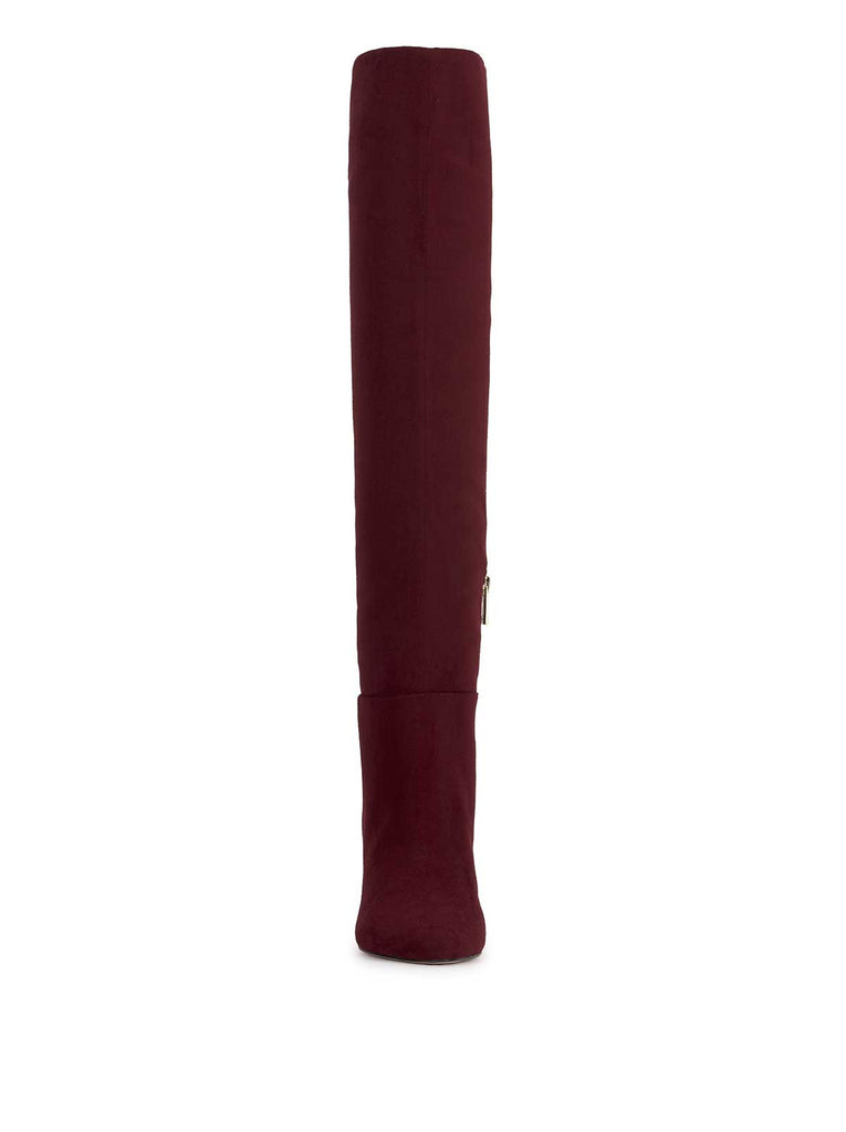 Mistia Over The Knee Boot in Dark Cherry